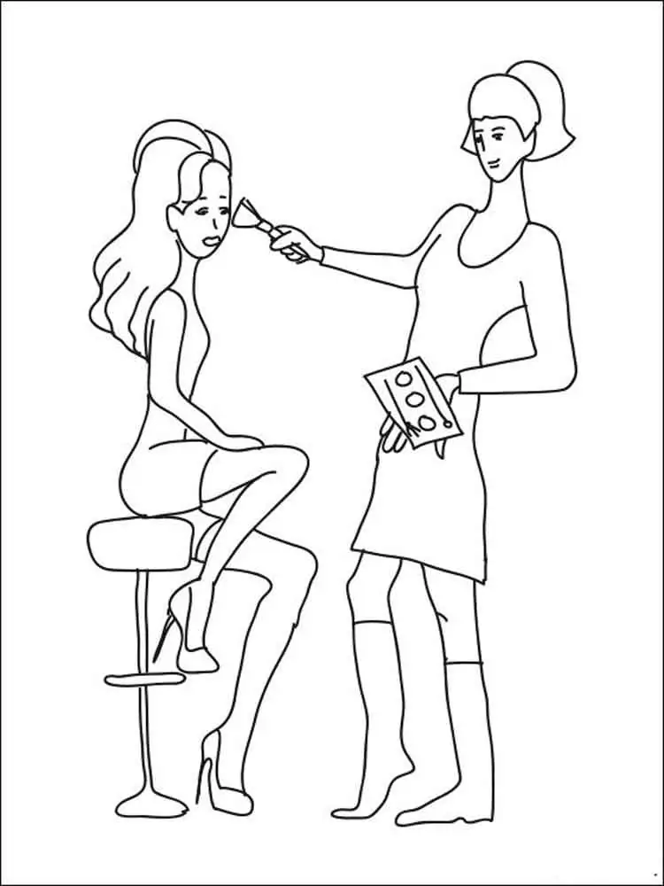 Makeup - Coloring Pages