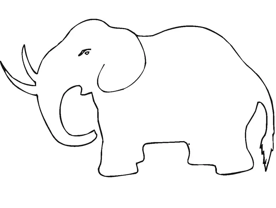 Angry Mammoth Coloring Page - Free Printable Coloring Pages for Kids