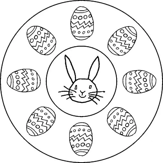 Mandala Easter with Rabbit