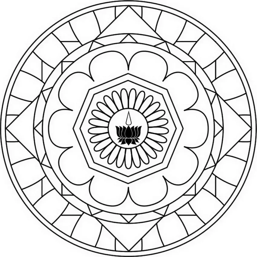 Mandala mit Ayyavazhi