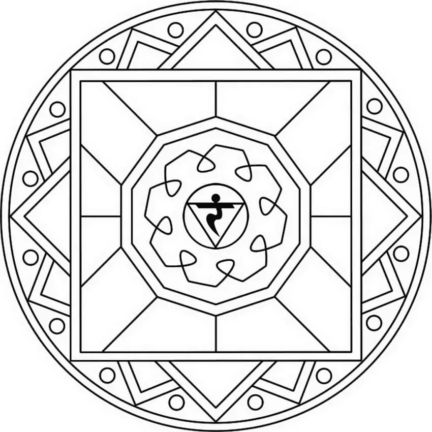 Manipura Symbol Mandala