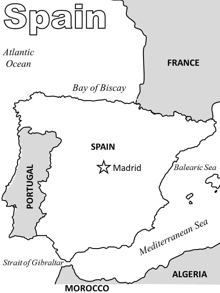 Map of Spain 1