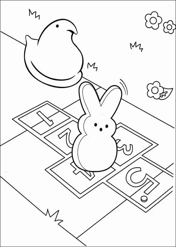 Marshmallow Peeps to Color