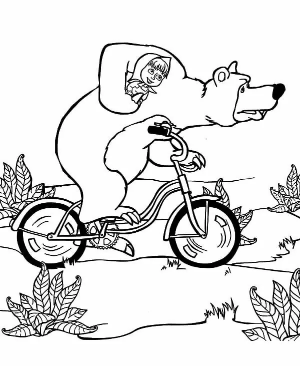 Mascha Fahrrad mit Bär