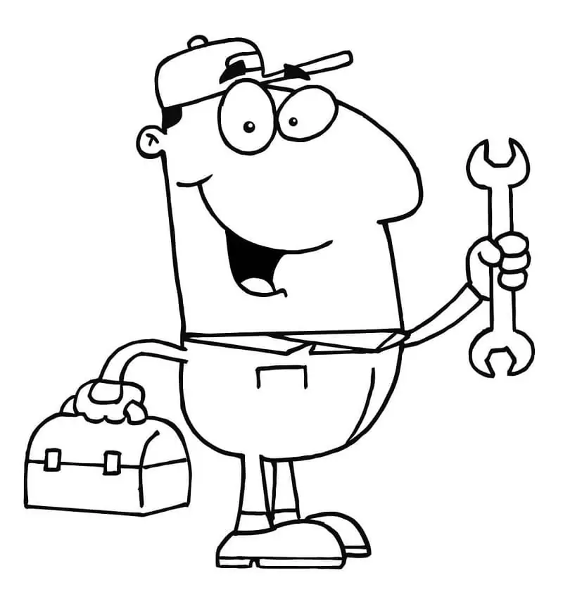 Mechanic 3 Coloring Page - Free Printable Coloring Pages for Kids