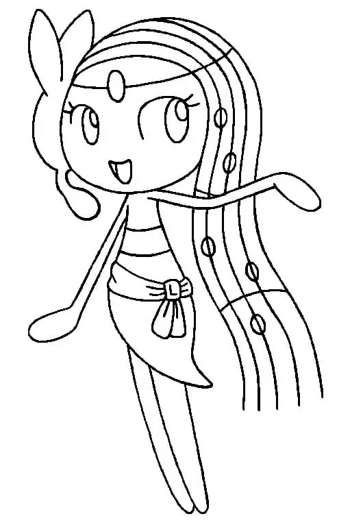 Meloetta Aria Form Coloring Page - Free Printable Coloring Pages for Kids