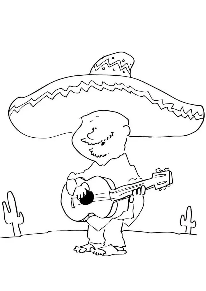 Mexican Playing Guitar