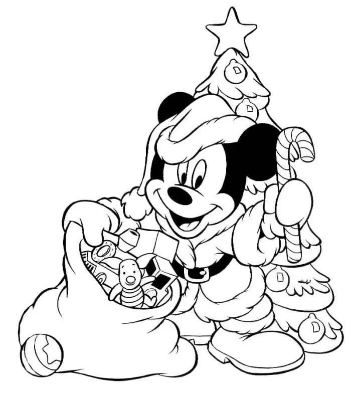 Mickey Mouse Christmas Santa