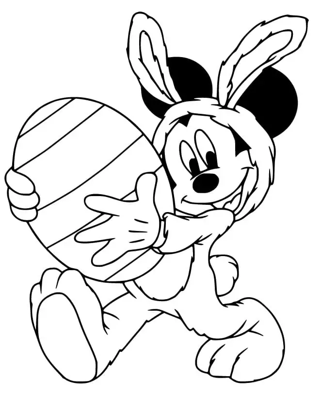 Micky Maus mit großem Osterei