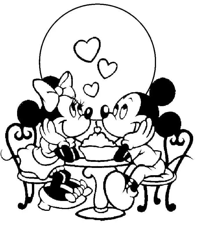 Mickey und Minnie verliebt
