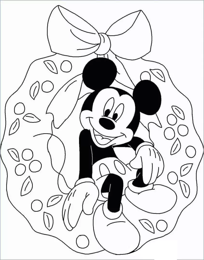 Mickey and Wreath