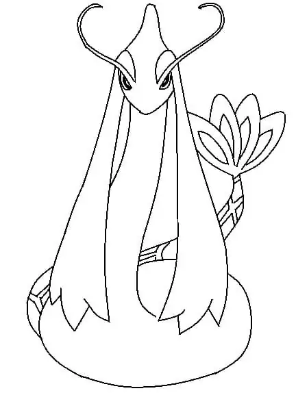 milotic coloring pages for kids pokemon