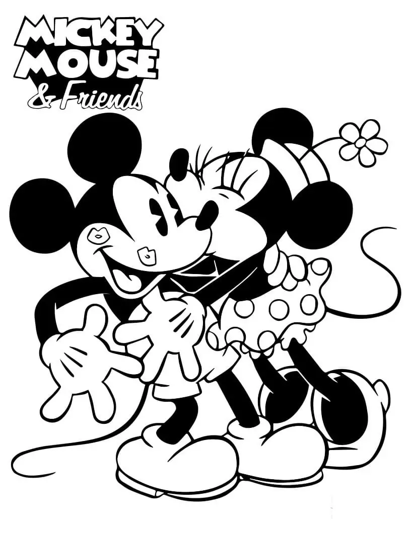 Minnie Kisses Mickey