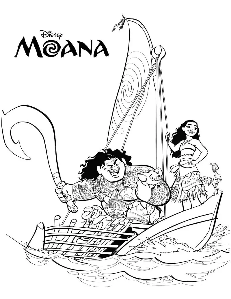 Moana and Maui