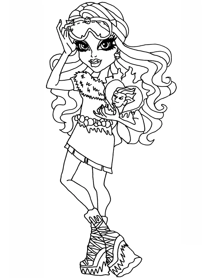 Monster High Cleo Coloring Page - Free Printable Coloring Pages for Kids
