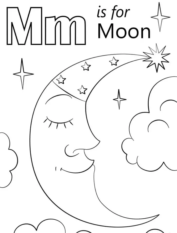 Moon Letter M