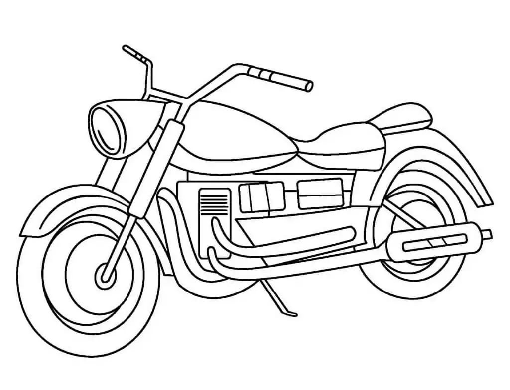 Motorcycle Coloring Page - Free Printable Coloring Pages for Kids