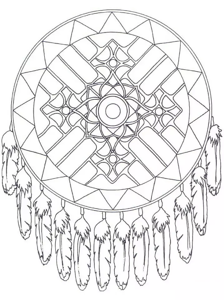 Native American Dreamcatcher Mandala