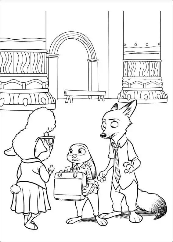 Nick with Judy and Bellwether