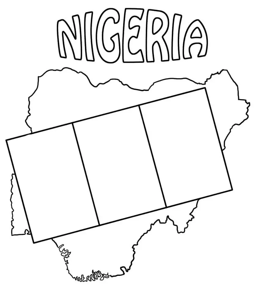 Nigeria Map and Flag
