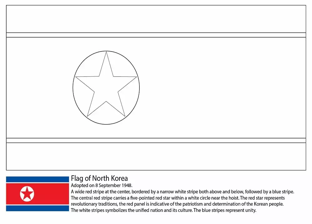 Nordkorea-Flagge