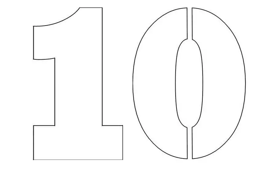 Number 10 Printable