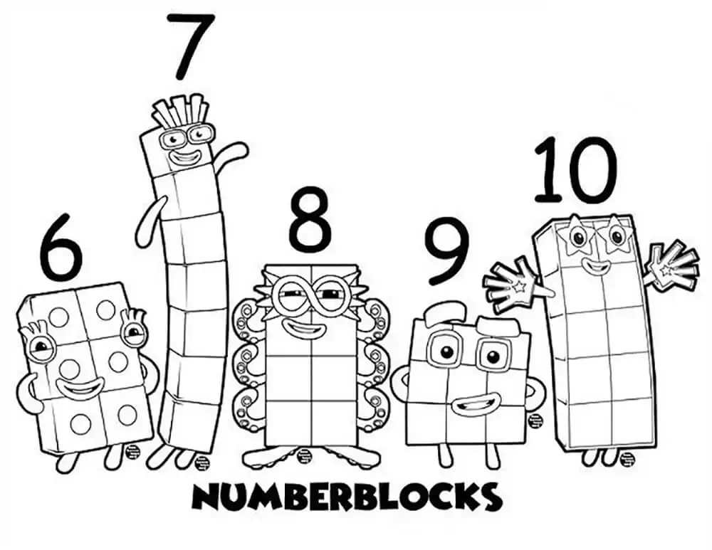 Numberblocks from 6 to 10