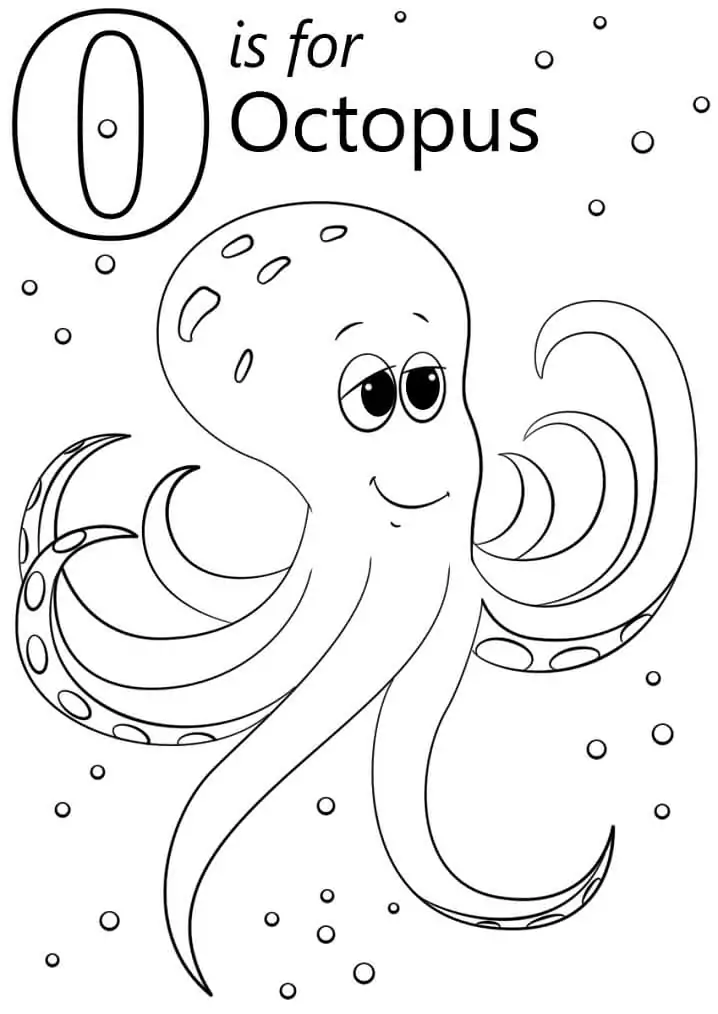 Oktopus-Buchstabe O