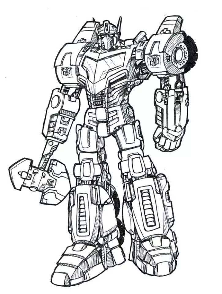 Optimus with Axe