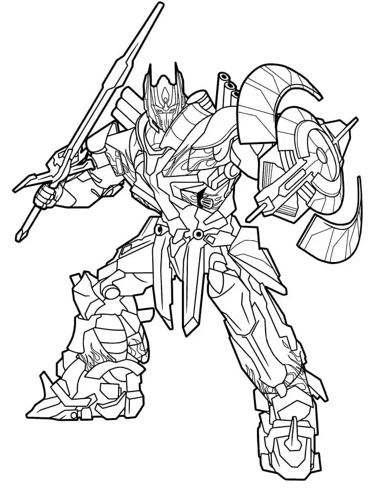 Optimus with Sword and Shield