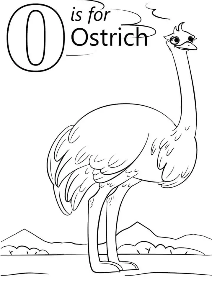Ostrich Letter O