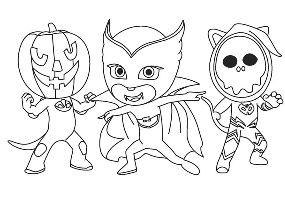 14+ Pj Mask Coloring Pages