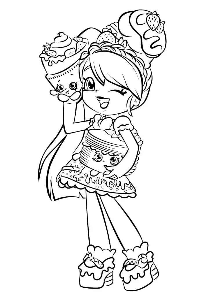 Pam Cake Shopkins Shoppies Coloring Page - Free Printable Coloring ...