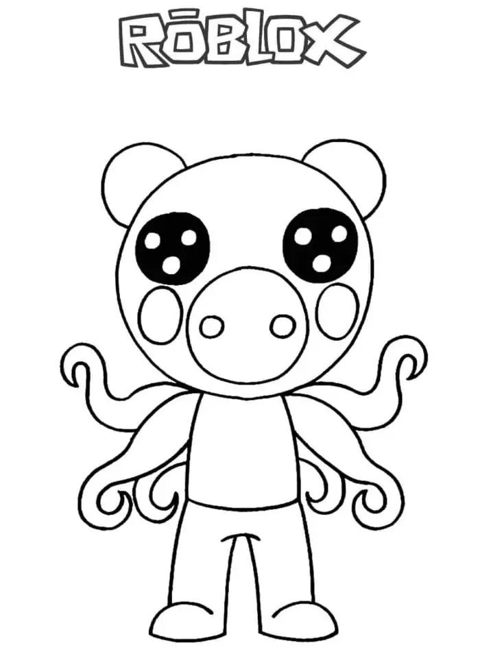 Parasee Piggy Roblox - Coloring Pages