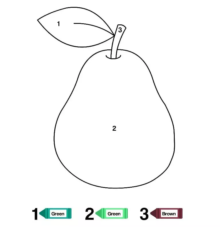 Pear Color by Number