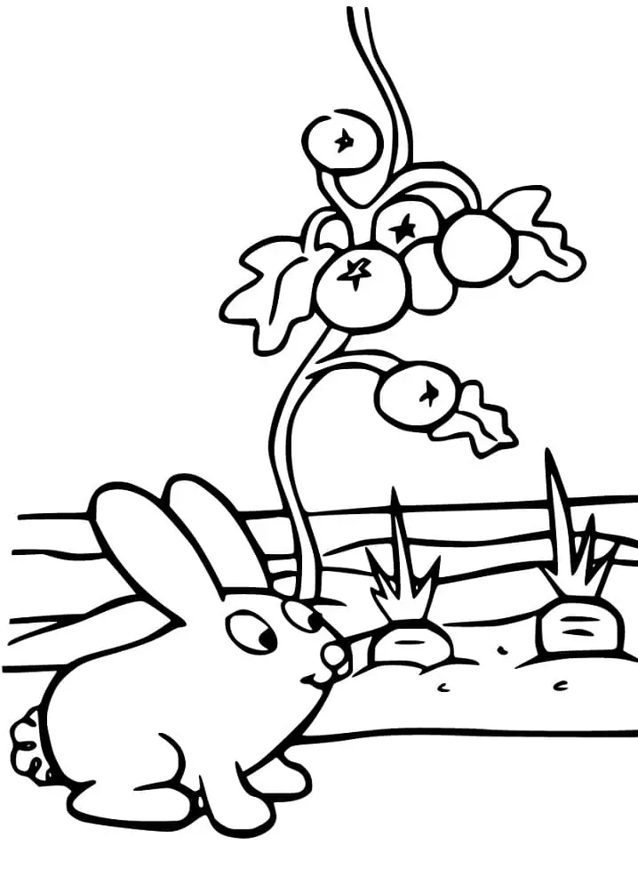 Peep and Rabbits Coloring Page - Free Printable Coloring Pages for Kids