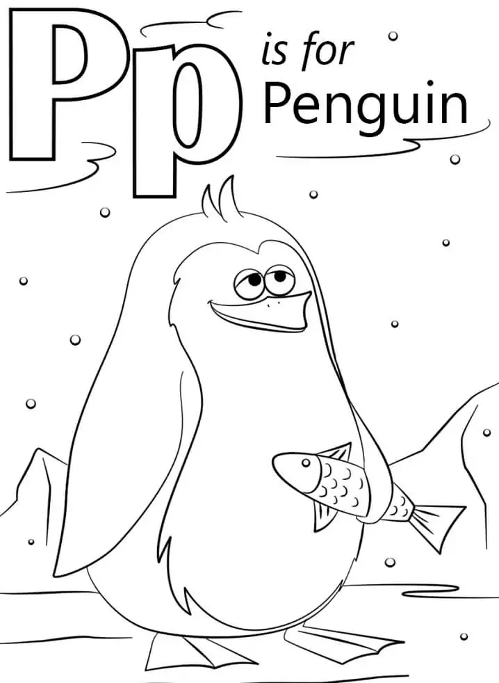 Pinguin Buchstabe P