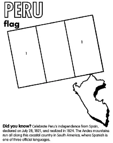 Peru Flag and Map