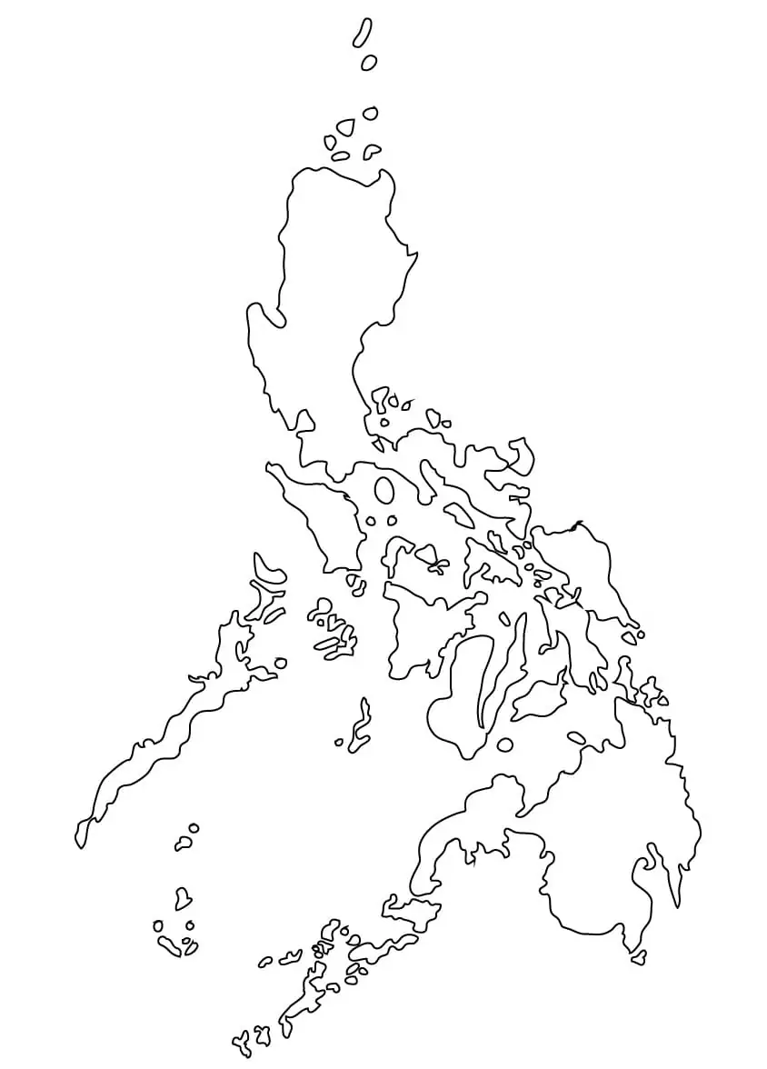 Philippines Map Coloring Page - Free Printable Coloring Pages for Kids