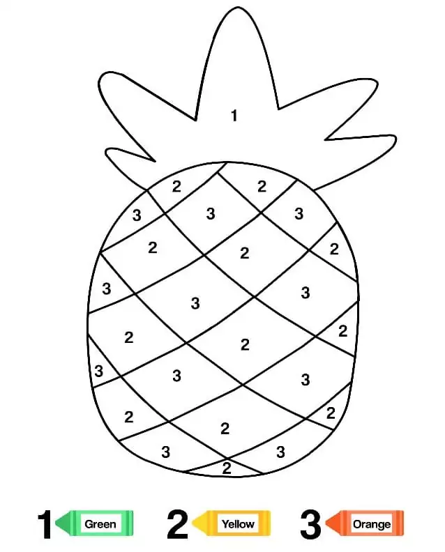 Pineapple Color by Number