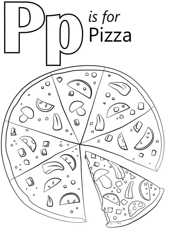 Pizza Buchstabe P