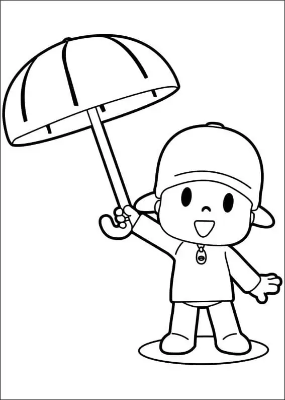 Pocoyo with Umbrella