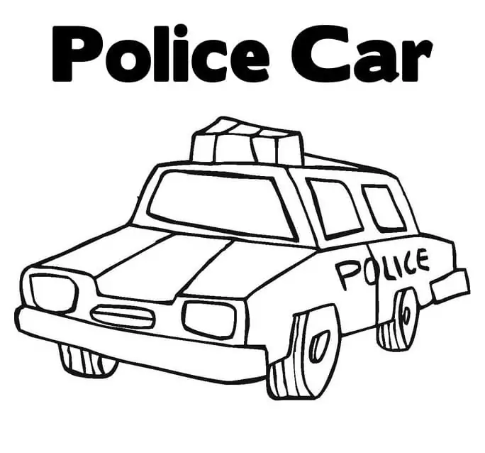 Police Car for Kindergarten Coloring Page - Free Printable Coloring ...