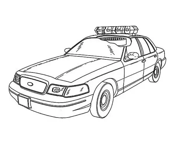Police Car to Color