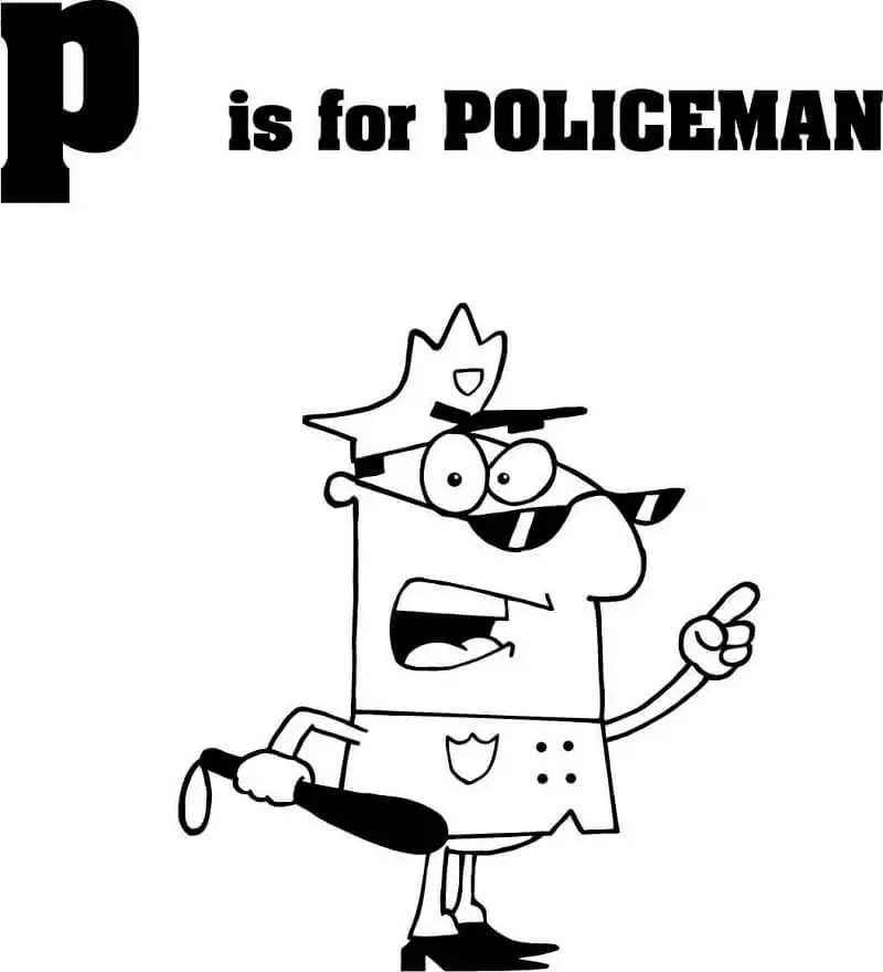 Policeman Letter P