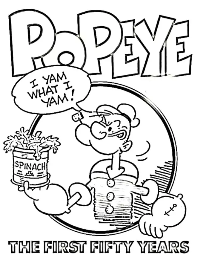 Popeye Holding Spinach