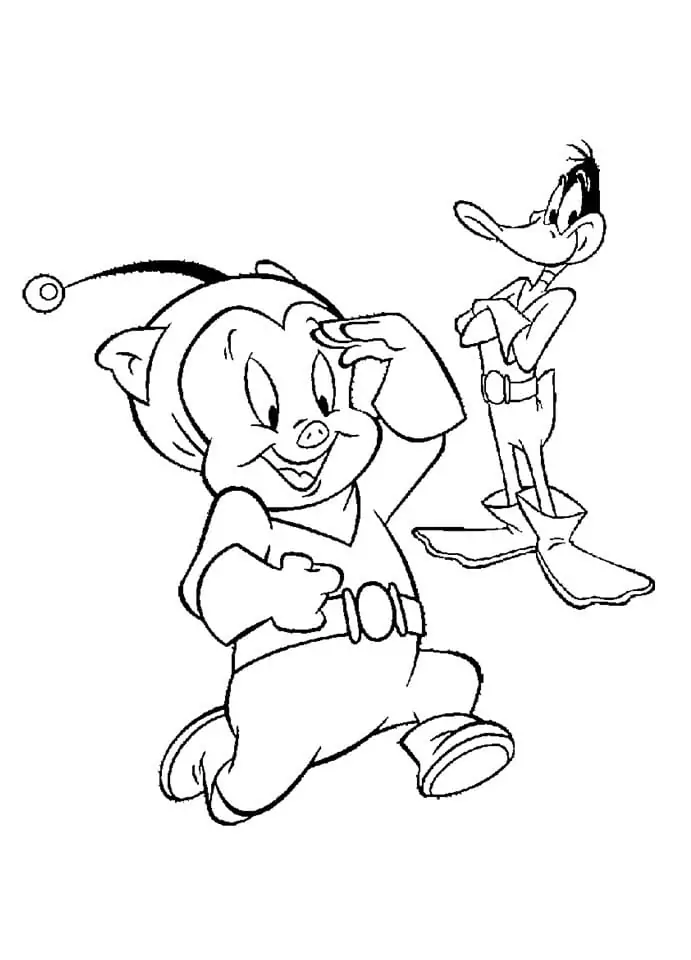 Porky Pig and Daffy Duck