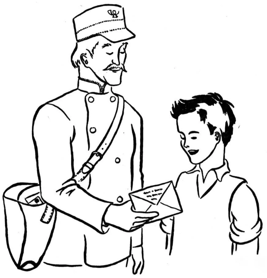 Postman and a kid