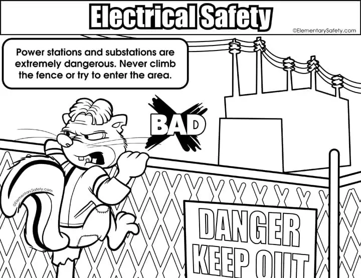 Print Electrical Safety Coloring Page - Free Printable Coloring Pages ...
