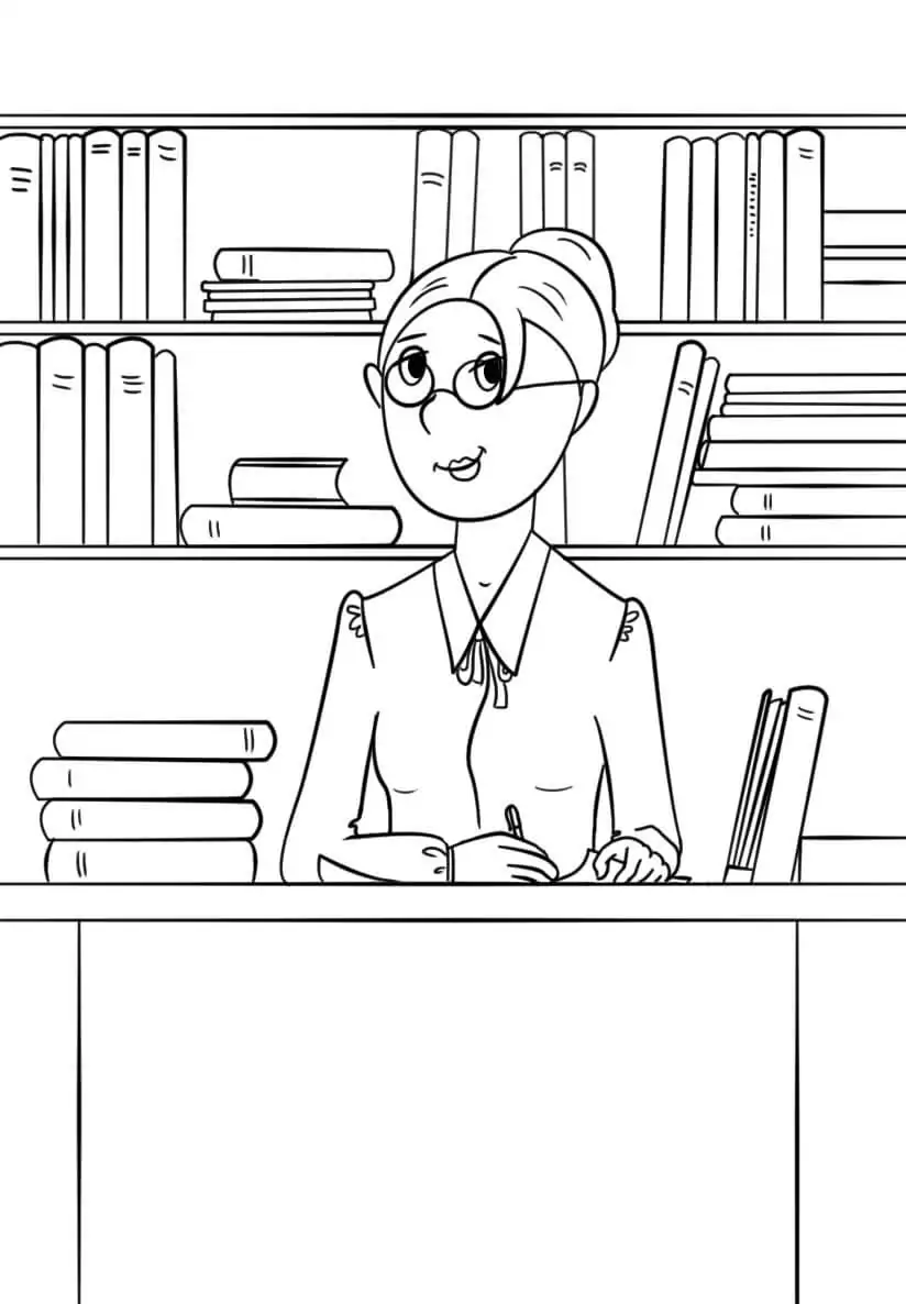 Hübsche Bibliothekarin
